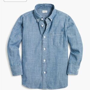 NWT Crewcuts Sz 6-7 Boys' long-sleeve chambray shirt